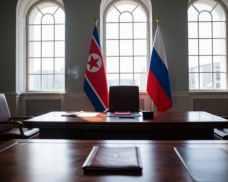 Diplomatic meeting atmosphere