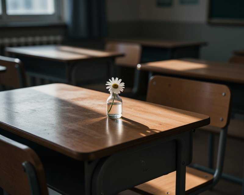 Symbolic classroom scene