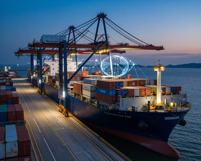 Global Supply Chain Monitoring Concept