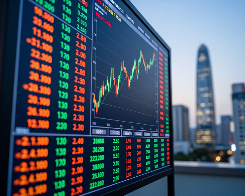 Financial Market Display in Seoul