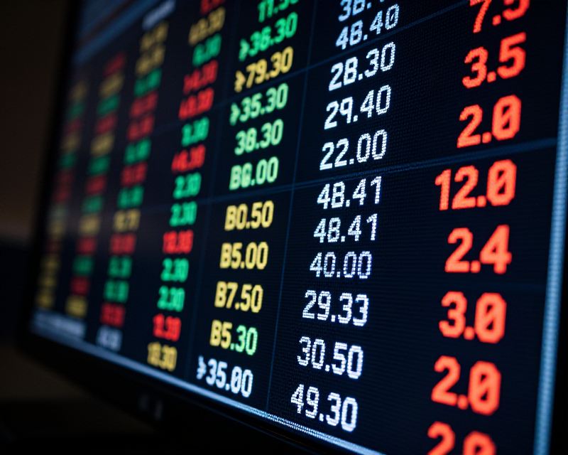 Financial Market Exchange Rate Display