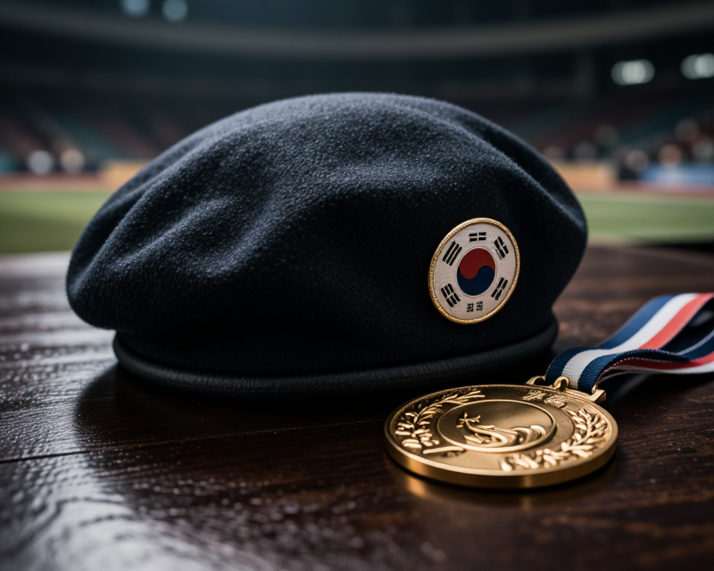 Symbolic representation of military duty and athletic glory