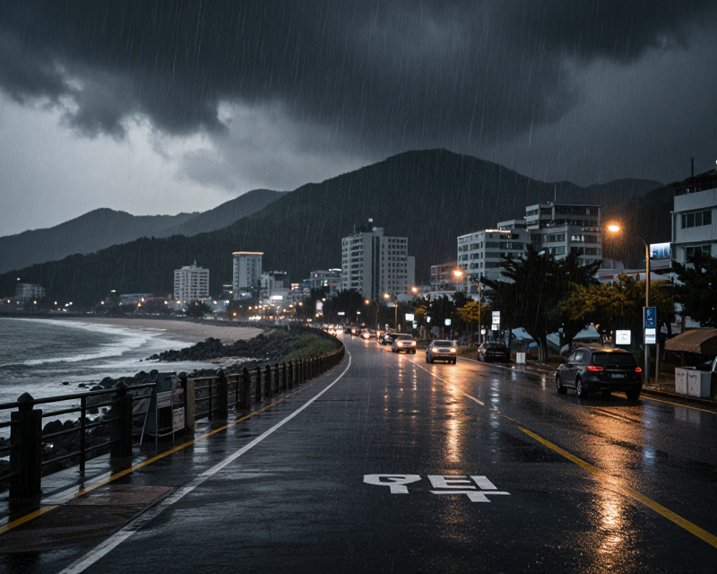 Heavy Monsoon Rain in South Korea