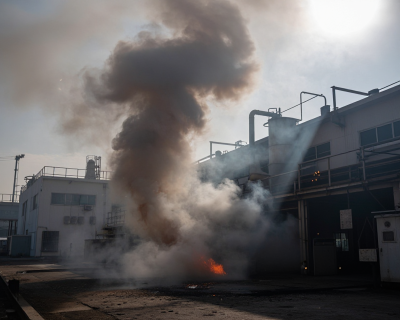 Industrial Fire Scene