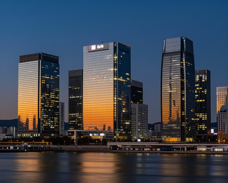 Seoul Financial District Dusk